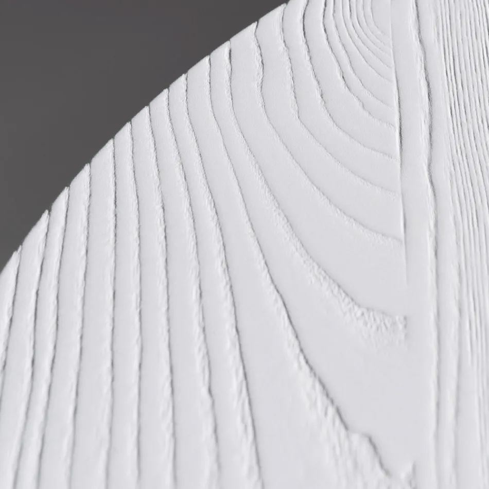 Mesa de jantar redonda em madeira compensada folheada a freixo - Libra Viadurini