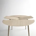 Mesa redonda de seis lugares com tampo em MDF e base de metal - Croma Viadurini