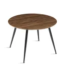 Mesa redonda de seis lugares com tampo em MDF e base de metal - Croma Viadurini