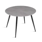 Mesa redonda de seis lugares com tampo em MDF e base de metal - Croma Viadurini