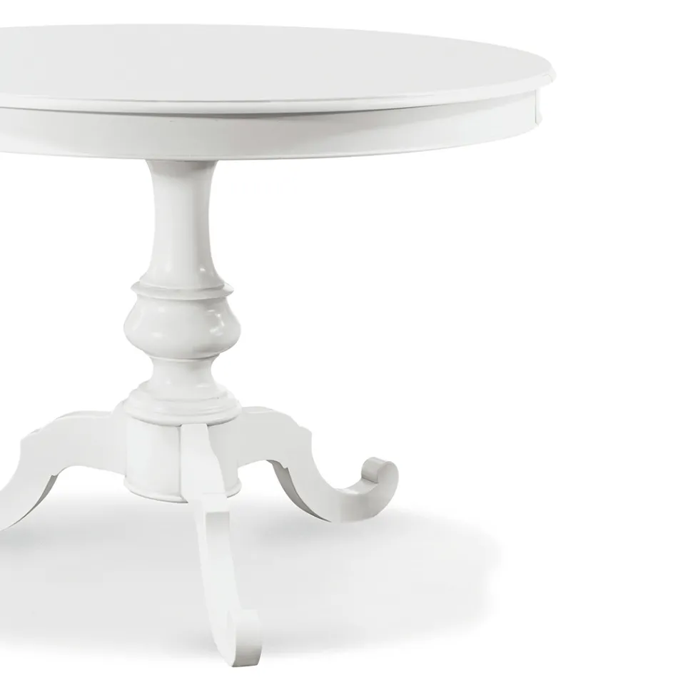 Mesa redonda extensível para sala em madeira Made in Italy - Vittoria Viadurini