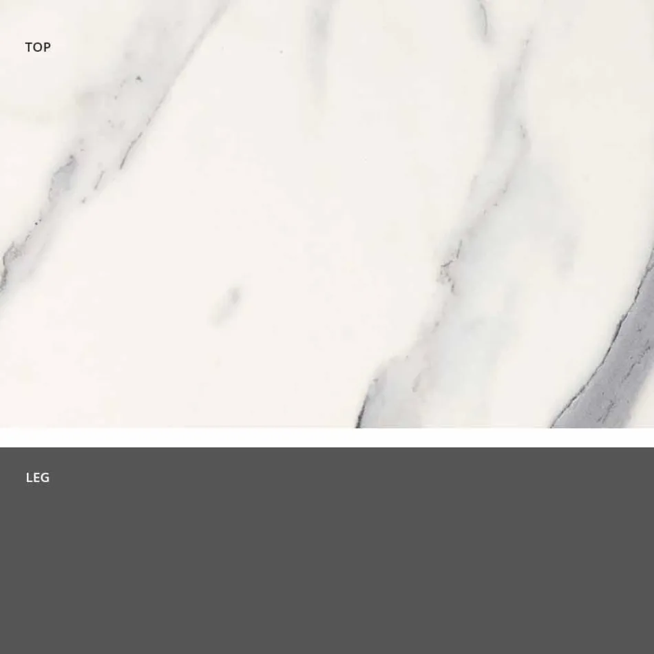 Mesa Redonda de Design Clássico, Ø140 e HPL top - Século XIX por Slide Viadurini