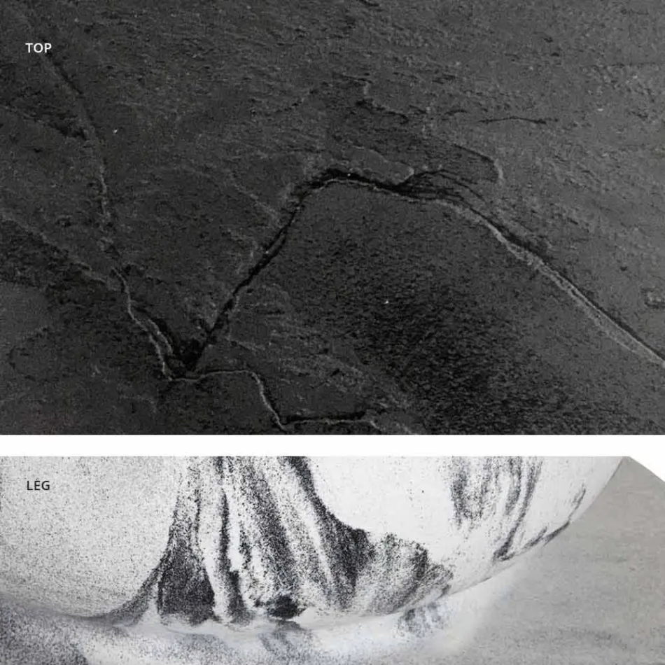 Mesa Redonda de Design Clássico, Ø140 e HPL top - Século XIX por Slide Viadurini