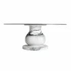 Mesa Redonda de Design Clássico, Ø140 e HPL top - Século XIX por Slide Viadurini