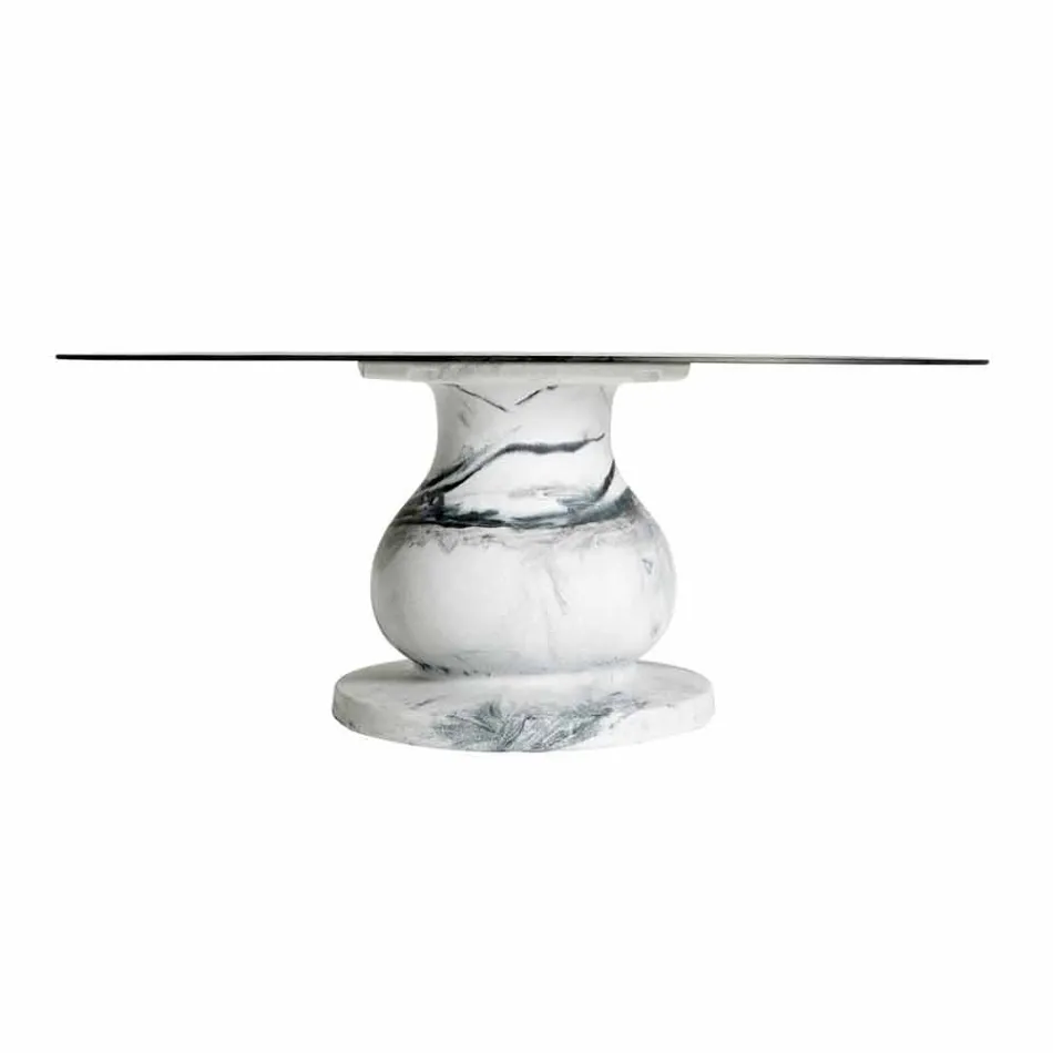 Mesa Redonda de Design Clássico, Ø140 e HPL top - Século XIX por Slide Viadurini