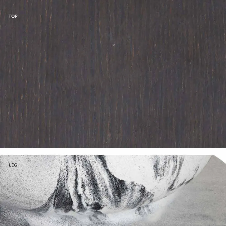 Mesa Redonda de Design Clássico, Ø140 e HPL top - Século XIX por Slide Viadurini