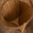 Mesa Redonda Design em Vidro e Cinza Oleada Made in Italy - Madame Viadurini