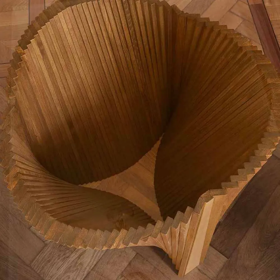 Mesa Redonda Design em Vidro e Cinza Oleada Made in Italy - Madame Viadurini