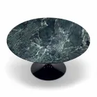 Mesa Redonda Moderna em Mármore Carrara e Marquinia Made in Italy – Dólares Viadurini