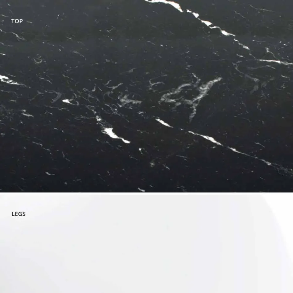 Mesa Redonda Moderna em Mármore Carrara e Marquinia Made in Italy – Dólares Viadurini