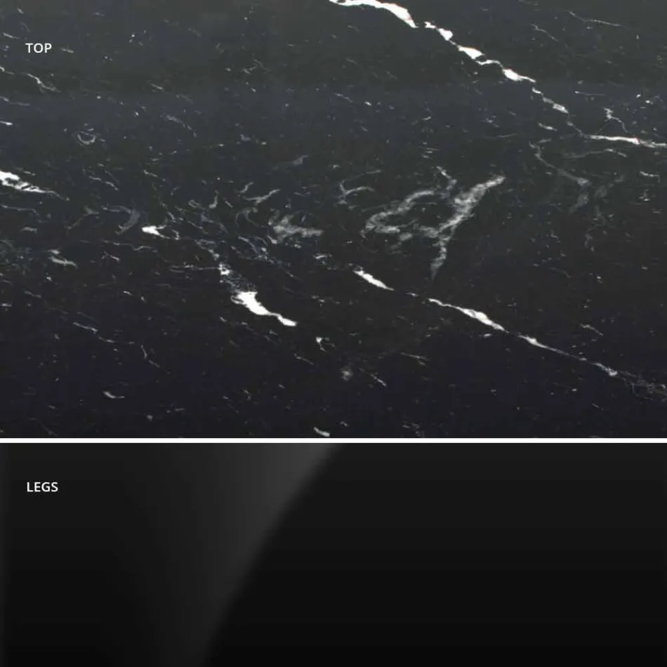 Mesa Redonda Moderna em Mármore Carrara e Marquinia Made in Italy – Dólares Viadurini