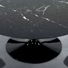 Mesa Redonda Moderna em Mármore Carrara e Marquinia Made in Italy – Dólares Viadurini