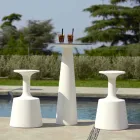 Mesa redonda de polietileno Slide Hoplà (H110) hpl top fabricada na Itália Viadurini