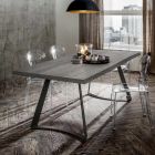 Mesa de sala de jantar com tampo de carvalho descascado Made in Italy - Pinóquio Viadurini
