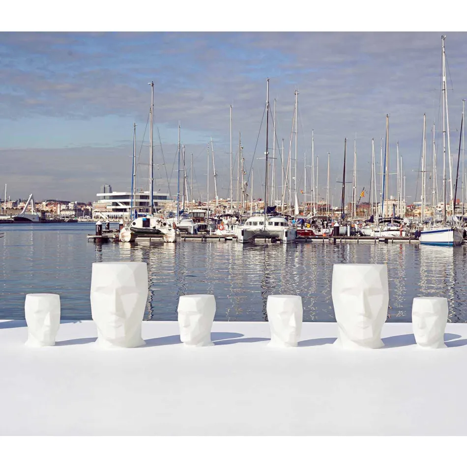 Adan by Vondom mesa / banqueta para exterior, em polietileno Viadurini