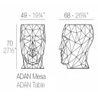 Adan by Vondom mesa / banqueta para exterior, em polietileno Viadurini