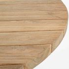 Mesa moderna redonda ao ar livre com Homemotion - Ruben Teak Wood Top Viadurini