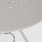 Mesa redonda de jardim estilo Shabby Chich em aço pintado - Encantamento Viadurini