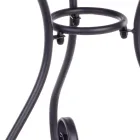 Mesa redonda de jardim estilo Shabby Chich em aço pintado - Encantamento Viadurini