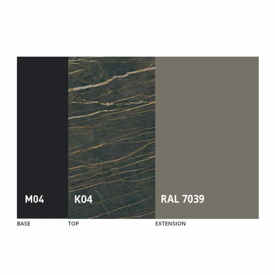 Mesa de Jantar Redonda Extensível até 165 cm com Tampo em Cerâmica - Pistolero Viadurini