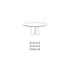 Mesa de jantar redonda com tampo de cerâmica, fabricada na Itália - Caleido Viadurini