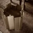 Mesa de jantar redonda em vidro extra-transparente, fabricada na Itália - Duna Viadurini