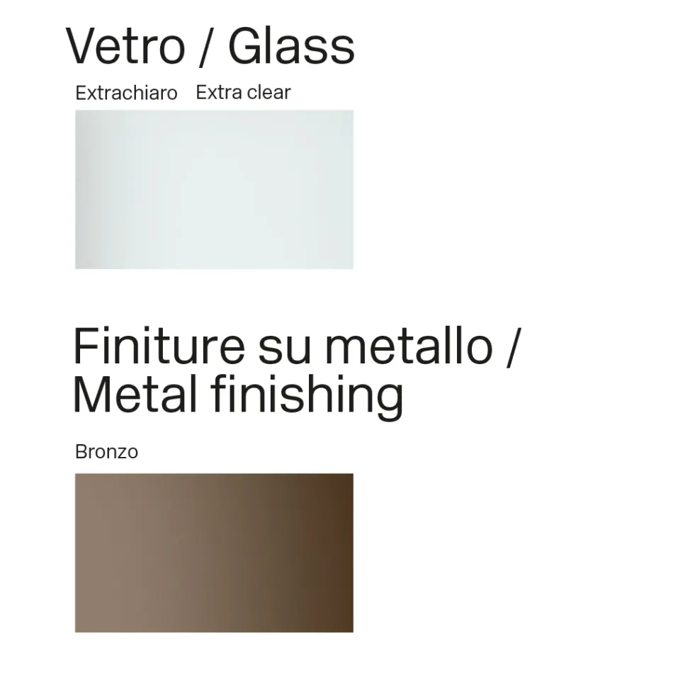 Mesa de jantar redonda em vidro extra-transparente, fabricada na Itália - Duna Viadurini