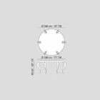 Mesa redonda em MDF de estilo contemporâneo e aço Luigi Viadurini