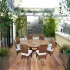 Mesa de jantar redonda de teca para interior / exterior Mesa Real, design moderno Viadurini