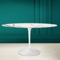 Mesa Oval Tulip Eero Saarinen H 73 em Cerâmica Invisível Select Made in Italy - Escarlate