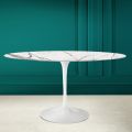 Mesa Tulipa Eero Saarinen H 74 Oval em Cerâmica Invisible Select Made in Italy - Escarlate