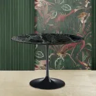 Mesa Tulipa Eero Saarine H 73 Redonda em mármore verde Alpi Made in Italy - Escarlate Viadurini