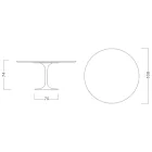 Mesa Tulipa Eero Saarinen H 73 em Calacatta Michelangelo Made in Italy - Escarlate Viadurini