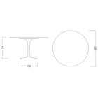 Mesa Tulipa Eero Saarinen H 73 em Calacatta Michelangelo Made in Italy - Escarlate Viadurini