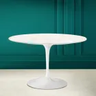 Mesa Tulipa Eero Saarinen H 73 em cerâmica creme diamante Made in Italy - Escarlate Viadurini