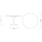 Mesa Tulipa Eero Saarinen H 73 em cerâmica creme diamante Made in Italy - Escarlate Viadurini