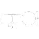 Mesa Tulipa Eero Saarinen H 73 em cerâmica Entzo Made in Italy - Escarlate Viadurini