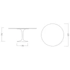 Mesa Tulipa Eero Saarinen H 73 em cerâmica Entzo Made in Italy - Escarlate Viadurini