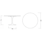 Mesa Tulipa Eero Saarinen H 73 em cerâmica Kira Made in Italy - Escarlate Viadurini