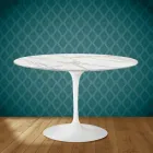 Mesa Tulipa Eero Saarinen H 73 em cerâmica Morpheus Made in Italy - Escarlate Viadurini