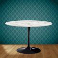 Mesa Tulipa Eero Saarinen H 74 em cerâmica Morpheus Made in Italy - Escarlate