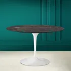 Mesa Tulipa Eero Saarinen H 73 em cerâmica Noir Desire Made in Italy - Escarlate Viadurini