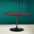 Mesa Tulipa Eero Saarinen H 73 em cerâmica Noir Desire Made in Italy - Escarlate Viadurini