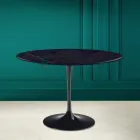 Mesa Tulipa Eero Saarinen H 73 em cerâmica Noir Laurent Made in Italy - Escarlate Viadurini