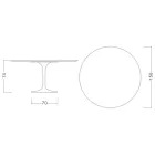 Mesa Tulipa Eero Saarinen H 73 em cerâmica Pietra Grey Made in Italy - Scarlet Viadurini