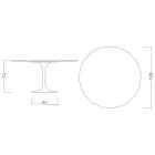 Mesa Tulipa Eero Saarinen H 73 em cerâmica Pietra Grey Made in Italy - Scarlet Viadurini