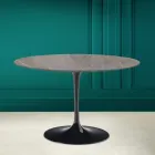 Mesa Tulipa Eero Saarinen H 73 em cerâmica Pietra Grey Made in Italy - Scarlet Viadurini