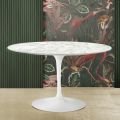 Mesa Tulipa Eero Saarinen H 74 em mármore de Carrara Made in Italy - Escarlate