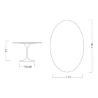 Mesa Tulipa Eero Saarinen H 73 Oval em Cerâmica Kira Made in Italy - Escarlate Viadurini