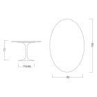 Mesa Tulipa Eero Saarinen H 73 Oval em Cerâmica Marquinia Made in Italy - Escarlate Viadurini